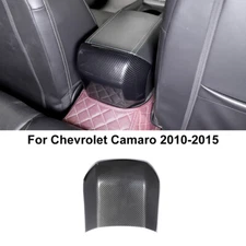 Rear Armrest Box Panel Cover Trim Bezel For Chevy Camaro 2010-2015 Carbon Fiber