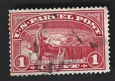 Scott#Q1 1c PARCEL POST p.12 Office Clerk with Handstamped Cancel - (A-1)