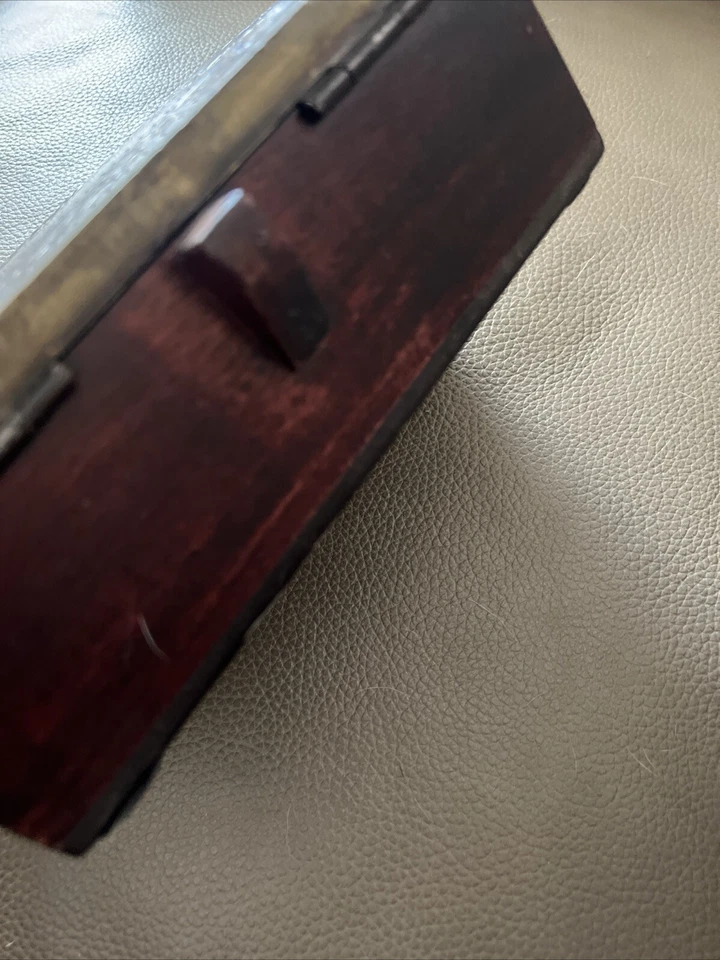 Joyero estilo vintage CARVINE MADERA METAL TRABAJO Foto 3 de 4