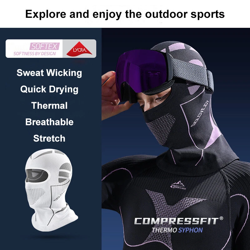 Зимняя балаклава лыжная маска холодной погоды флисовая тепловая маска для лица для мужчин женщин - Изображение 3 из 4