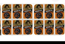 12PK Gorilla Heavy Duty MOUNTING TAPE Double-Sided Black Holds 30 lbs 1" x 60" L