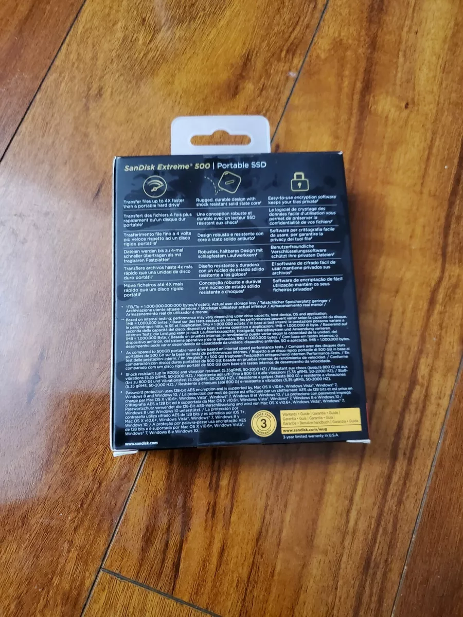 SanDisk Extreme 500 Portable SSD 1TB SDSSDEXT 1T00 G25