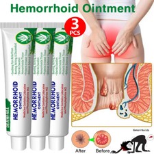 3PCS Hemorrhoids Remove Ointment Herbal Cream Relief Piles Pain Reduce Itching