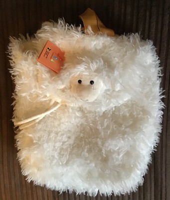 Ravensden Lamm / Schaf Pelz Rucksack Tasche Plüsch Creme Stofftier