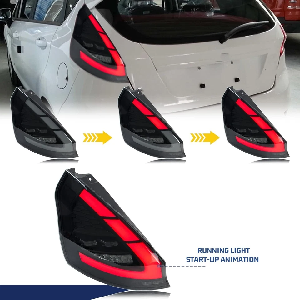 Luces traseras LED de señal secuencial para Ford Fiesta Hatchback 2011-2019 Foto 4 de 4