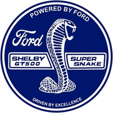 Ford Shelby GT500 Super Snake NEW Metal Sign: 12" Round Made in USA