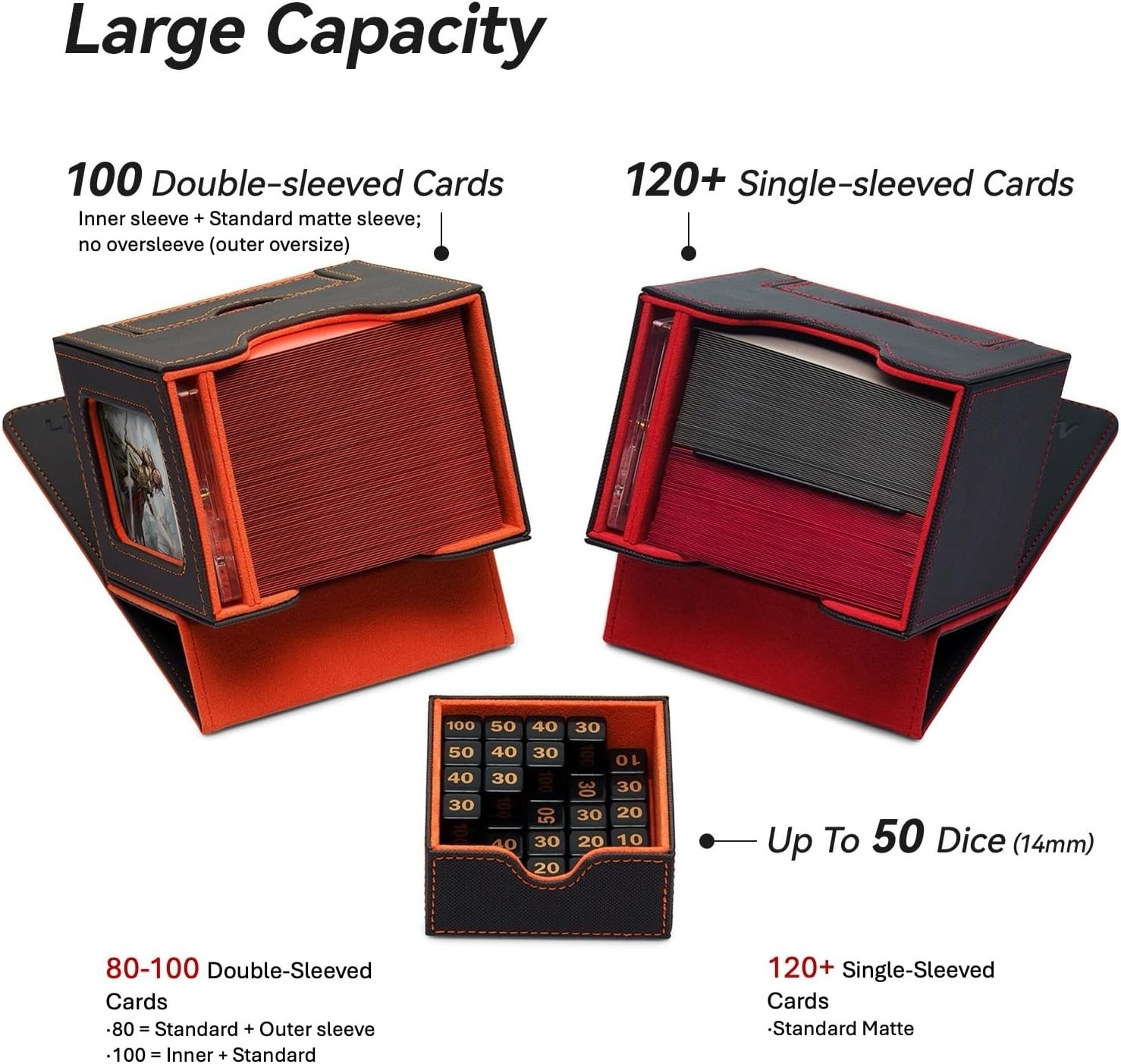 Card Deck Box for MTG Commander - Patented Design, Commander Display, Fits 10...
