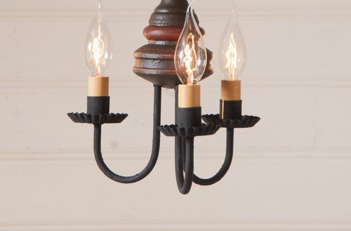 Irvin's Country Tinware Bellview Wood Chandelier in Americana Espresso - 第 3/3 張圖片