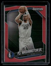2024-25 Panini Prizm Black #38 P.J. Washington Jr. Red Prizms #/299