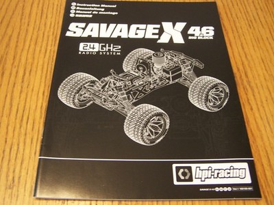 HPI Savage X 4.6 GT-6 Big Block Owners Instruction Manual Model 160585