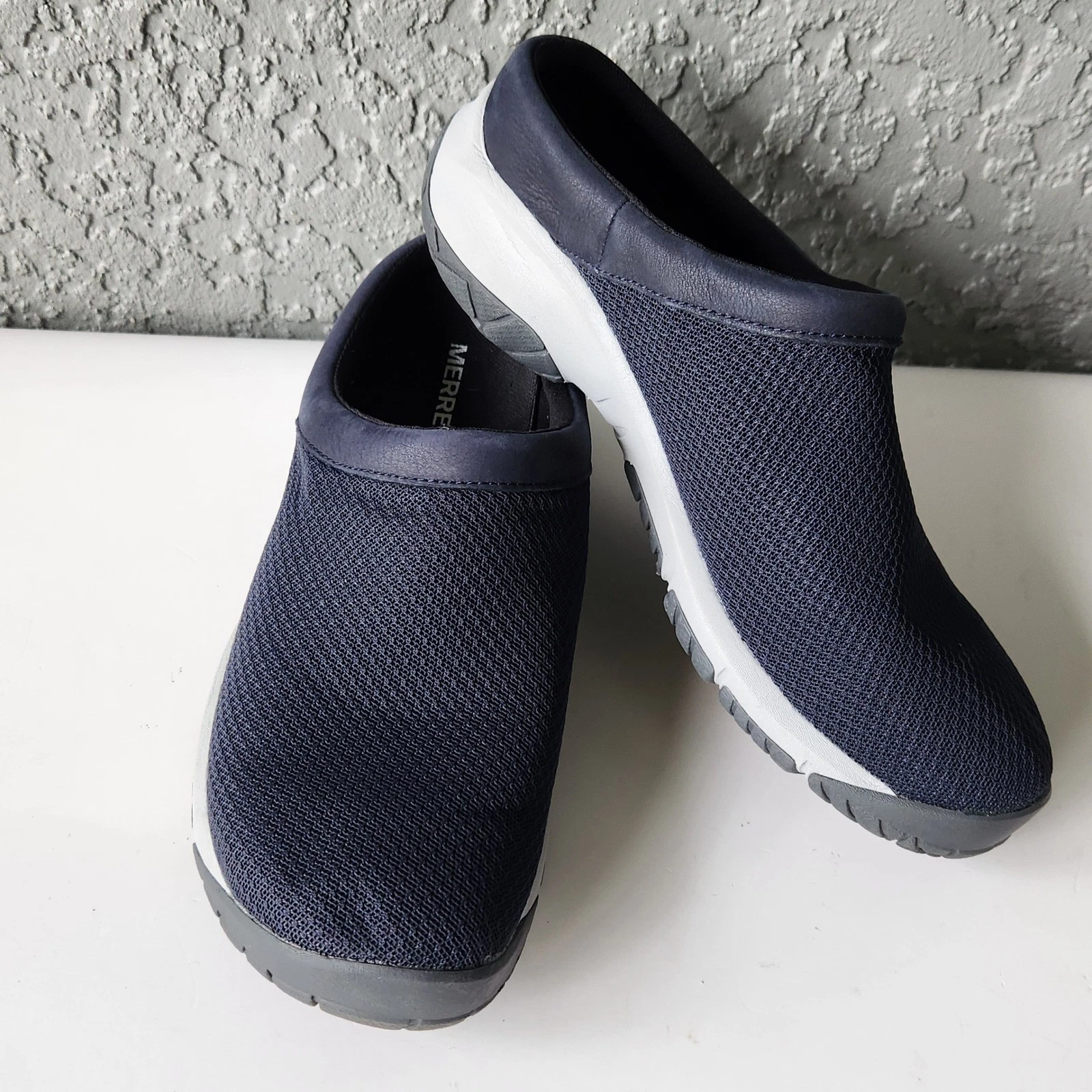 Merrell Encore Breeze 4 Womens Navy Blue Mesh Clog Mules J001420 Size 9