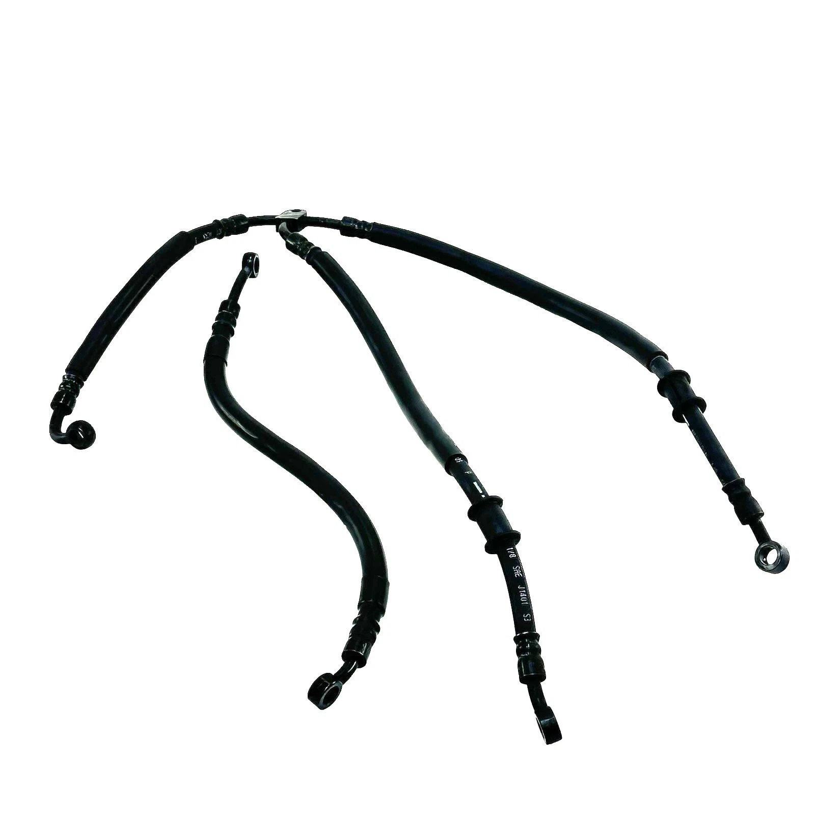 2009 - 2011 YAMAHA YZF R1 BRAKE LINES HOSES FRONT REAR SET BLACK STOCK