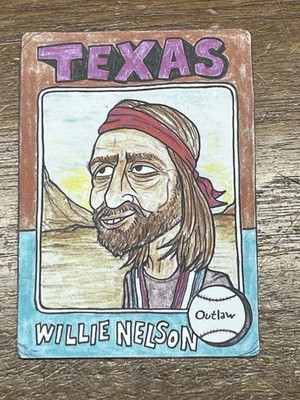 Gummy Arts Trading Card  2020 Willie Nelson 1975 Topps Style