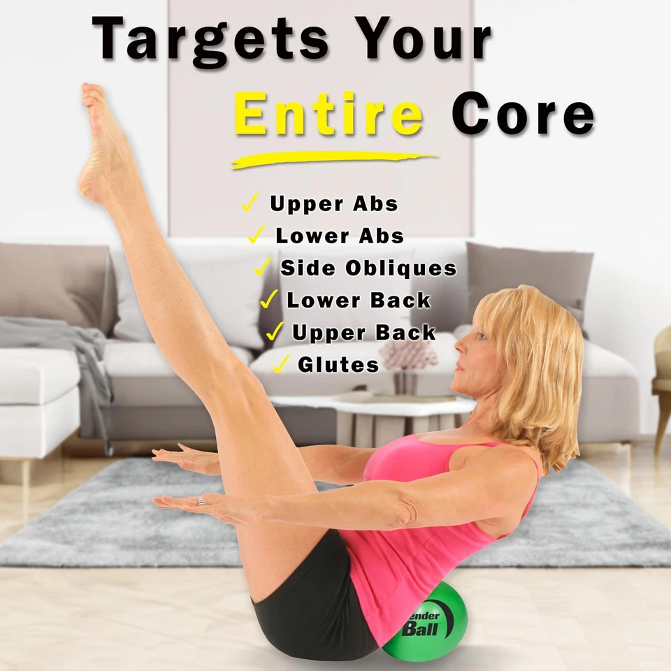 La bola de Pilates original de 9 pulgadas para abdominales, núcleo y espalda, pelota de entrenamiento central, pequeña... Foto 4 de 4