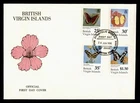 DR WHO 1991 BRITISH VIRGIN ISLANDS FDC BUTTERFLY COMBO $1.50 R65103