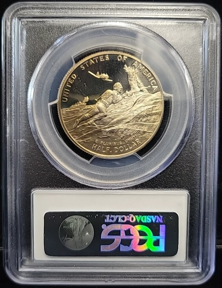 1991-1995 World War 2 WWII Commemorative Proof Half Dollar 50c PCGS PR70 | PF70 - Image 3 of 4