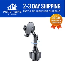 2025 Upgraded Adjustable Car Cup Phone Holder - Rotatable, Ultra Stable Design