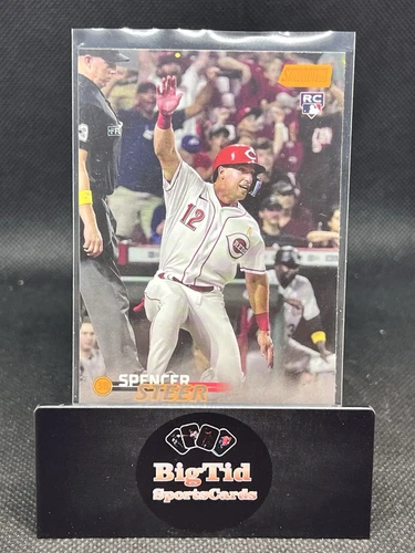 2023 Topps Stadium Spencer Steer Orange Foil /199 RC Rookie Card #213