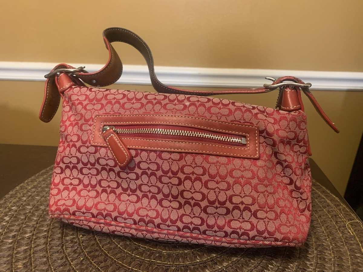 Vintage Coach Signature Mini Shoulder Bag L2K-6332 Red Y2K for 