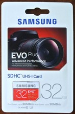 Samsung EVO Plus 32GB SDHC UHS-I Card Class 10 Memory Card MB-SC32D/AM