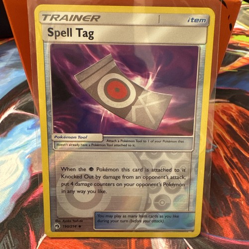 Pokemon Lost Thunder Spell Tag Reverse Holo 190/214 LP
