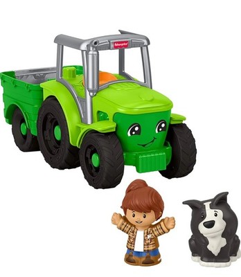    Little People Push & Play Tractor Push-Along Musical Farm Vehicle