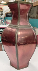 Vintage Large Brass Vase 15"Tall. Rosenthal netter 1953