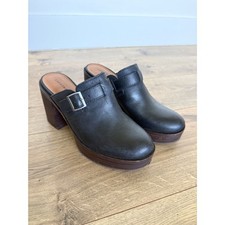 LUCKY BRAND NWOT 7.5 Odibell Lug Sole Platform Clog Mule Slide Leather Chunky