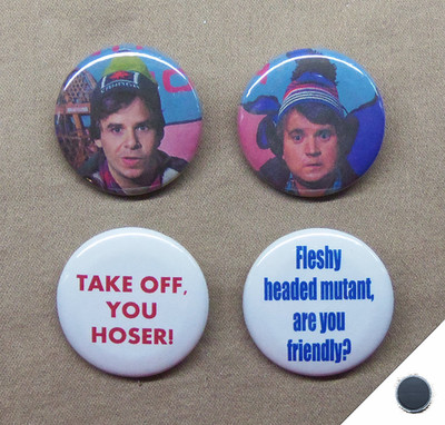 Strange Brew 4 Magnet Set 1.25'' Great White North SCTV McKenzie Hoser Mutant GWN