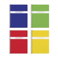 Spiral Composition Notebooks, 4 Pack, Poly Paper, 9-3/4 x College Ruled