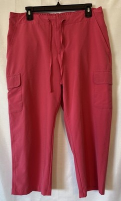 Jockey Sport Pants Women s Large Rose Capri Drawstring Hiking Nature Outdoor Mom