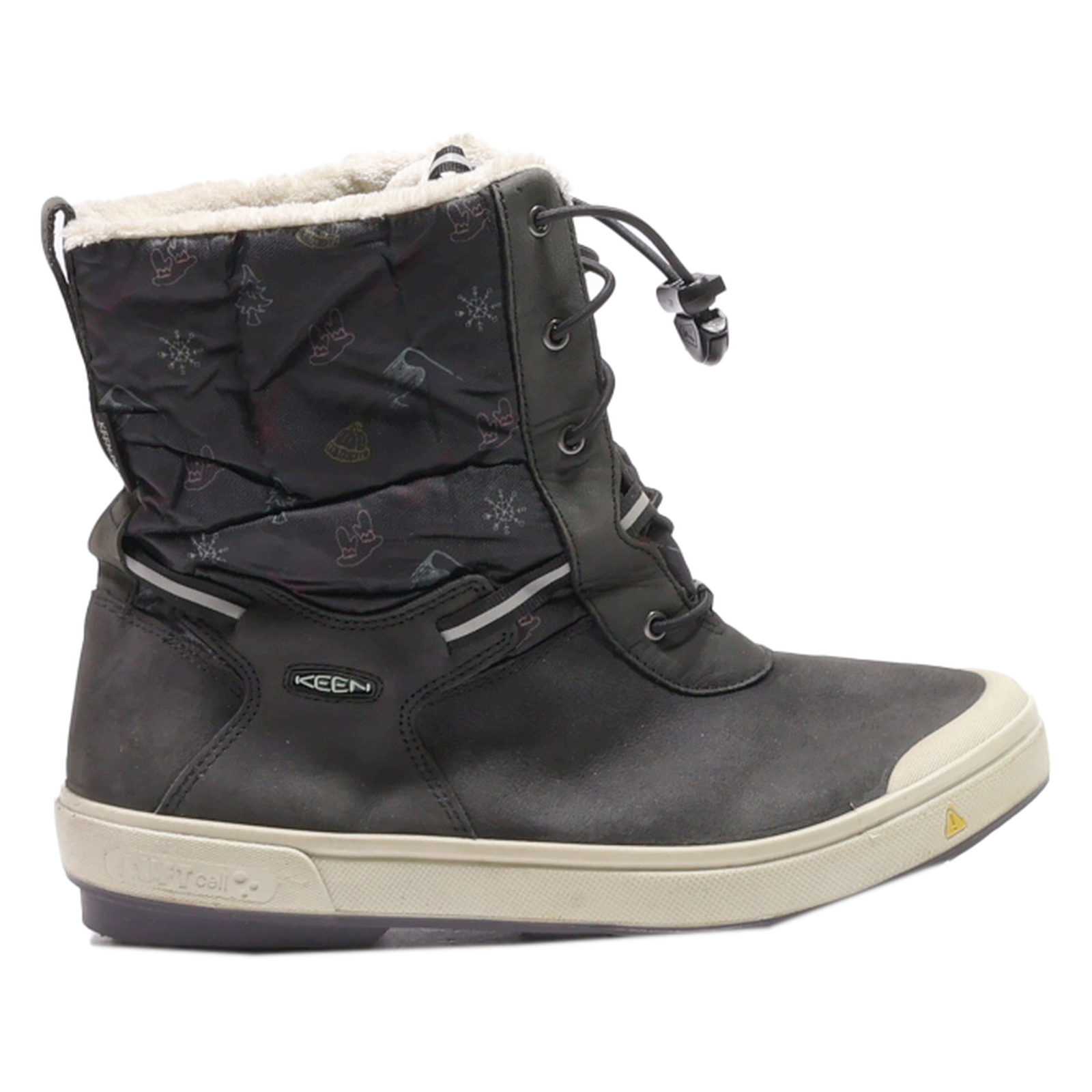 KEEN Stivali stringati neri sintetici 1023720 ragazza UK 5