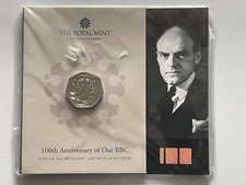 THE ROYAL MINT 2022 50p COIN - 100 YEARS OF THE BBC