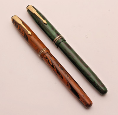 Guider Ebonite Handmade Fountain Pen Arrow Clip Dual Color Vintage New Old Stock