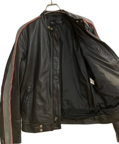 Harley-Davidson Piping Design Single Riders Jacket Men's Size 40 Black image 3