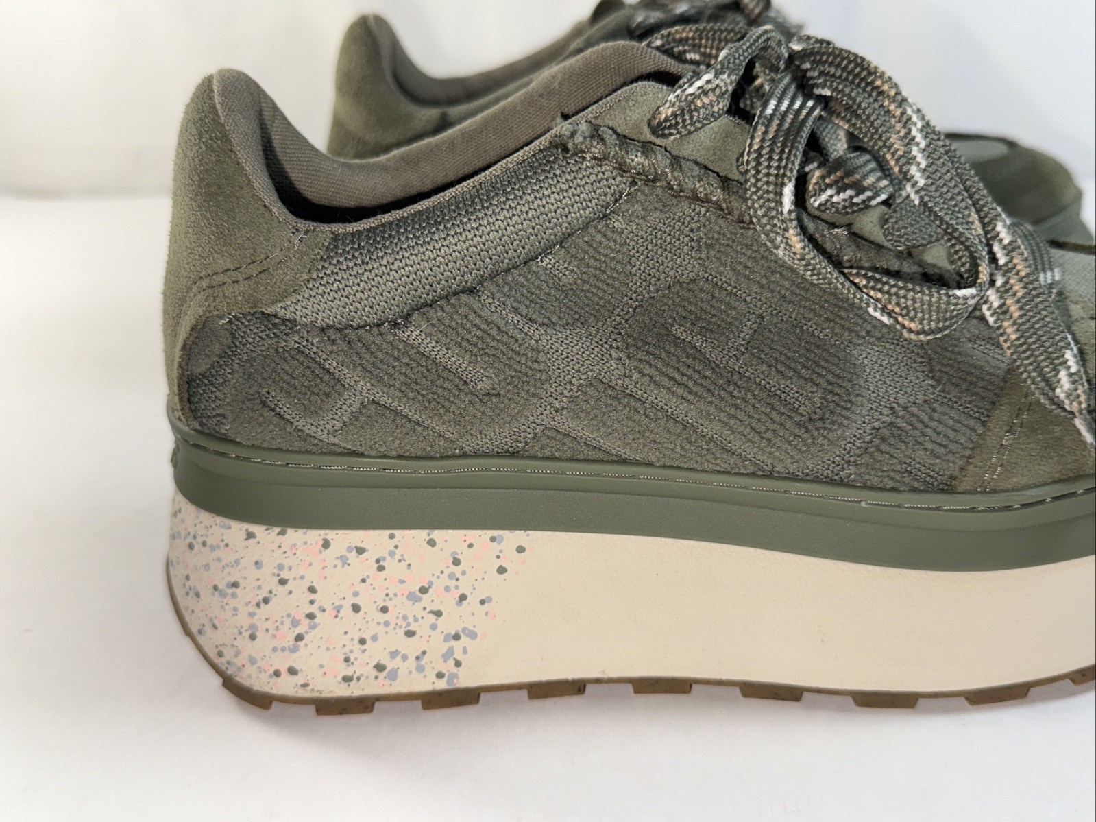 Ugg Size 7 Women's Solid Green Leather - Fabric L… - image 3