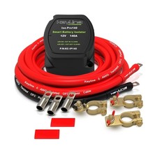 Dual Battery Isolator Kit 12V - 140 Amp Voltage Sensitive Relay VSR for Dua...
