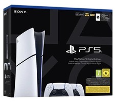 Sony PLAYSTATION 5,PS5 SLIM DIGITAL Console 825GB + 2 Dualsense,Nuova,Sigillata
