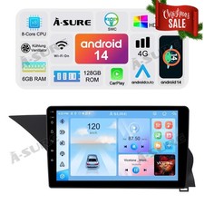 6G+128GB Autoradio F&uuml;r Mercedes-Benz GLK-Klasse X204 Android 14 Navi GPS SWC BT