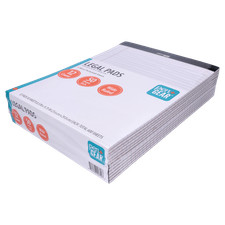 Pen Gear Wide Ruled Legal Pads, 8.5"x11", White, 50 Sheets, 12 Pack New