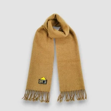 DAKS London Wool Scarf Vintage Neckwear Classic Fringe Winter Scarves 11x56