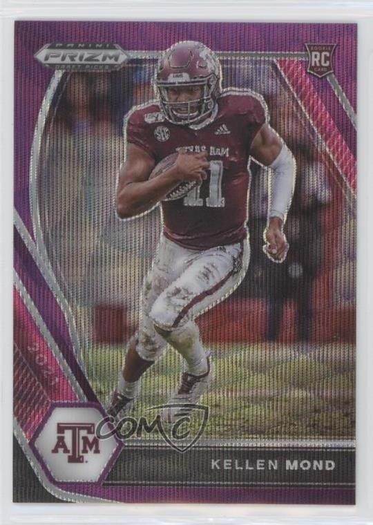 2021 Panini Prizm Draft Picks Purple Wave Prizm Kellen Mond #132 0iv9
