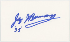 Jay Berwanger Heisman Trophy Autographed Signed Index Card AMCo COA 31092