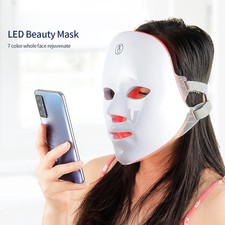 7 Color LED Light Photon Face Neck Mask Rejuvenation Skin Facial Therapy Wrinkle