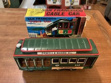 Vintage Tin Friction Powell Mason San Francisco Cable Street Car 512 In Box