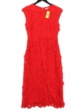 Oasis Bodycon Midi Dress UK8 in Red
