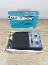 Vintage Ace Melody Sanyo all transistor radio solid state boxed earpiece pocket