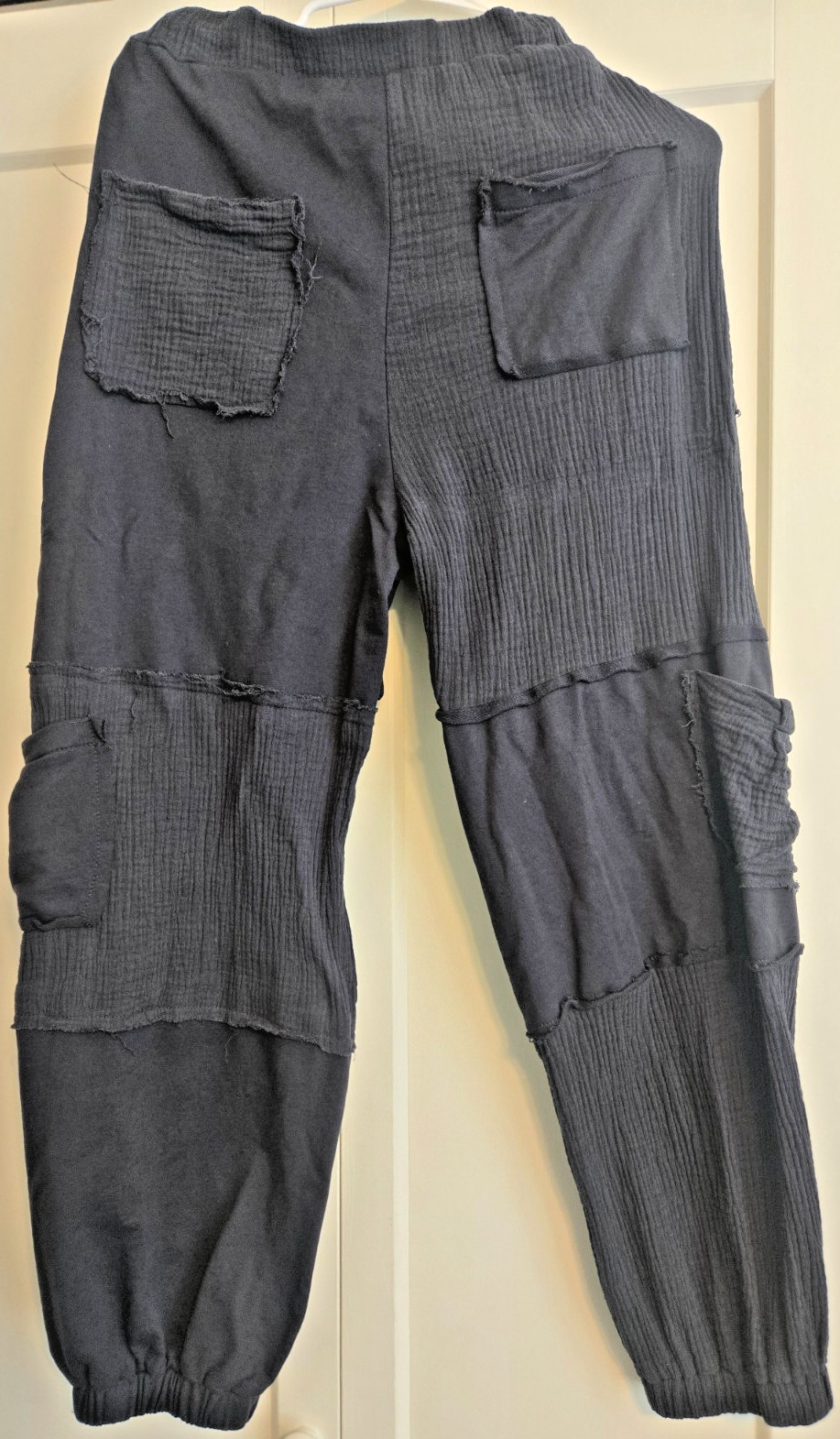 Women's Charcoal POL Shadow Patchwork Raw Edged C… - image 2