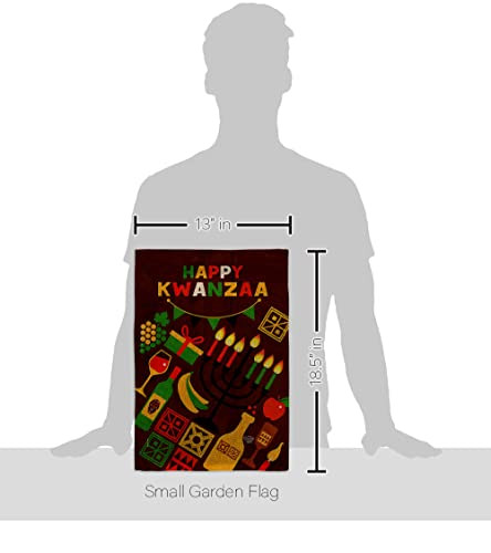 Breeze Decor Kwanzaa Gartenflagge – 33x47 Cm, Doppelseitig, Mit Metallständer, Made In USA
