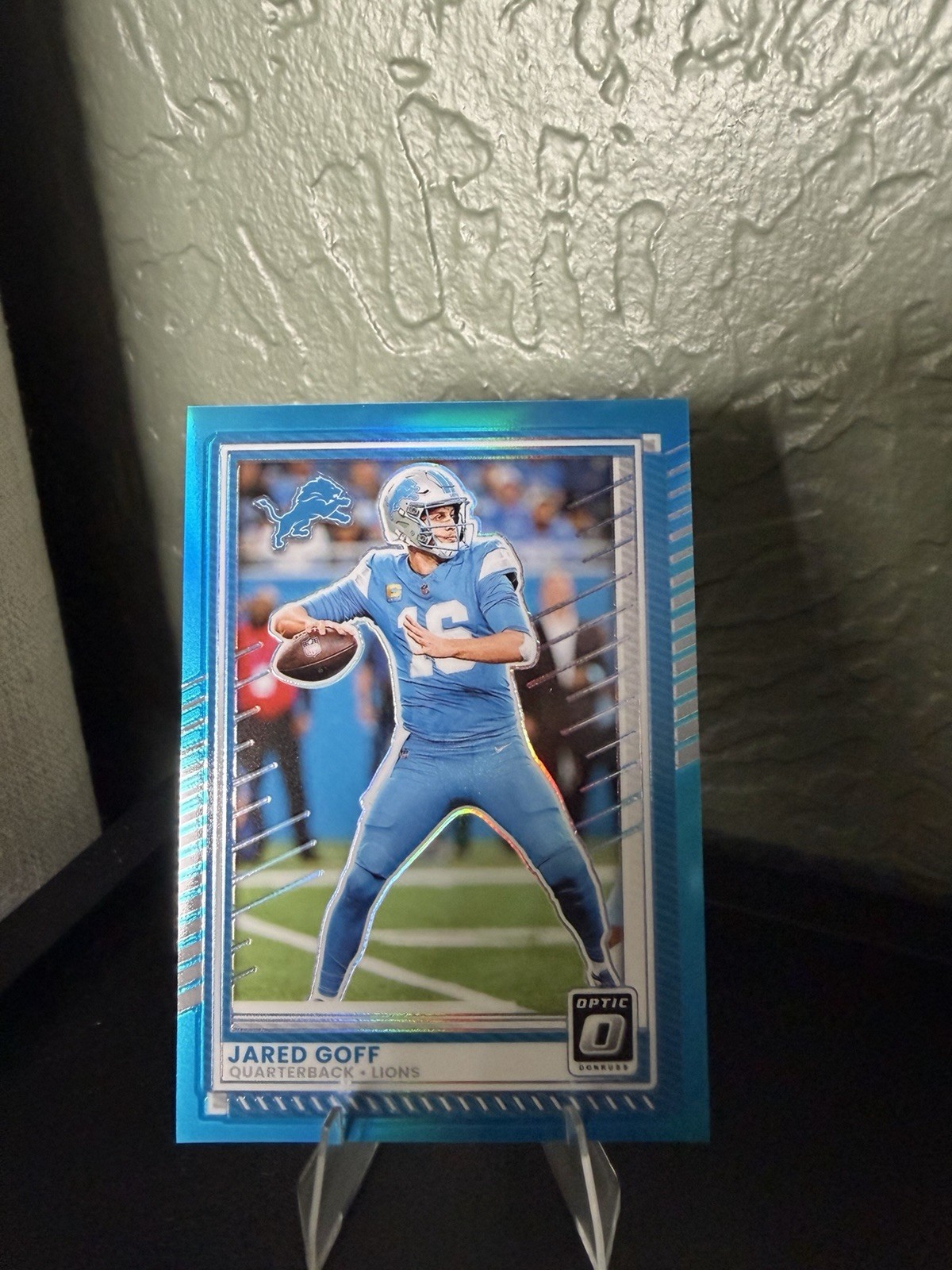 Jared Goff 2025 Panini Donruss Optic Aqua /349 Lions